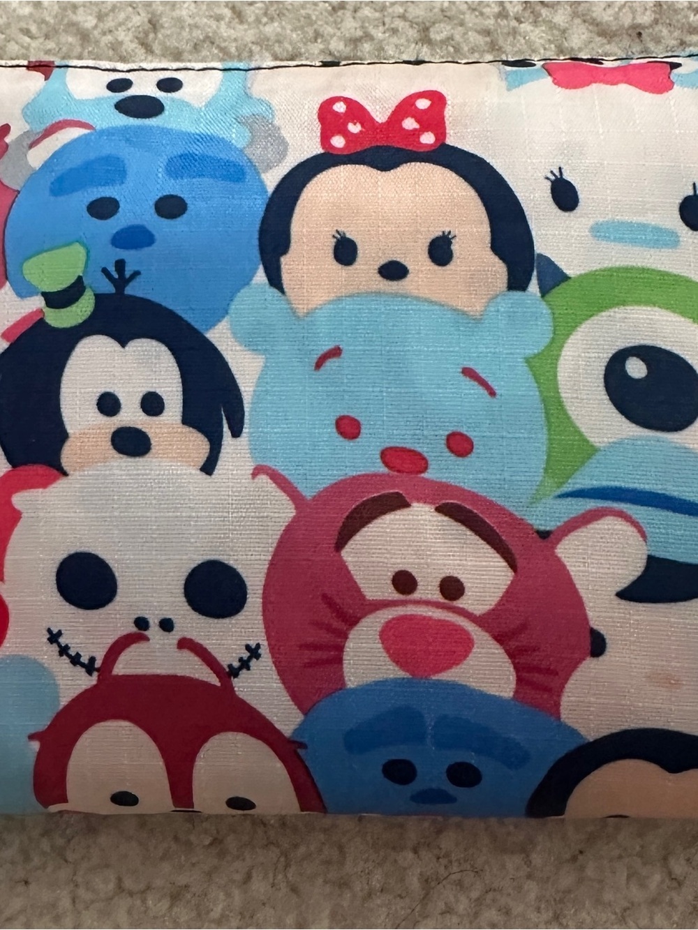 Disney Tsum Tsum Pattern Tote - Blue, Pink, Red, Green, White
